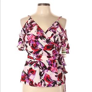 Bar III Short Sleeve Blouse NWT